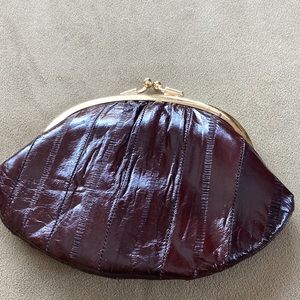 Vintage Eel Skin bag with clasps.